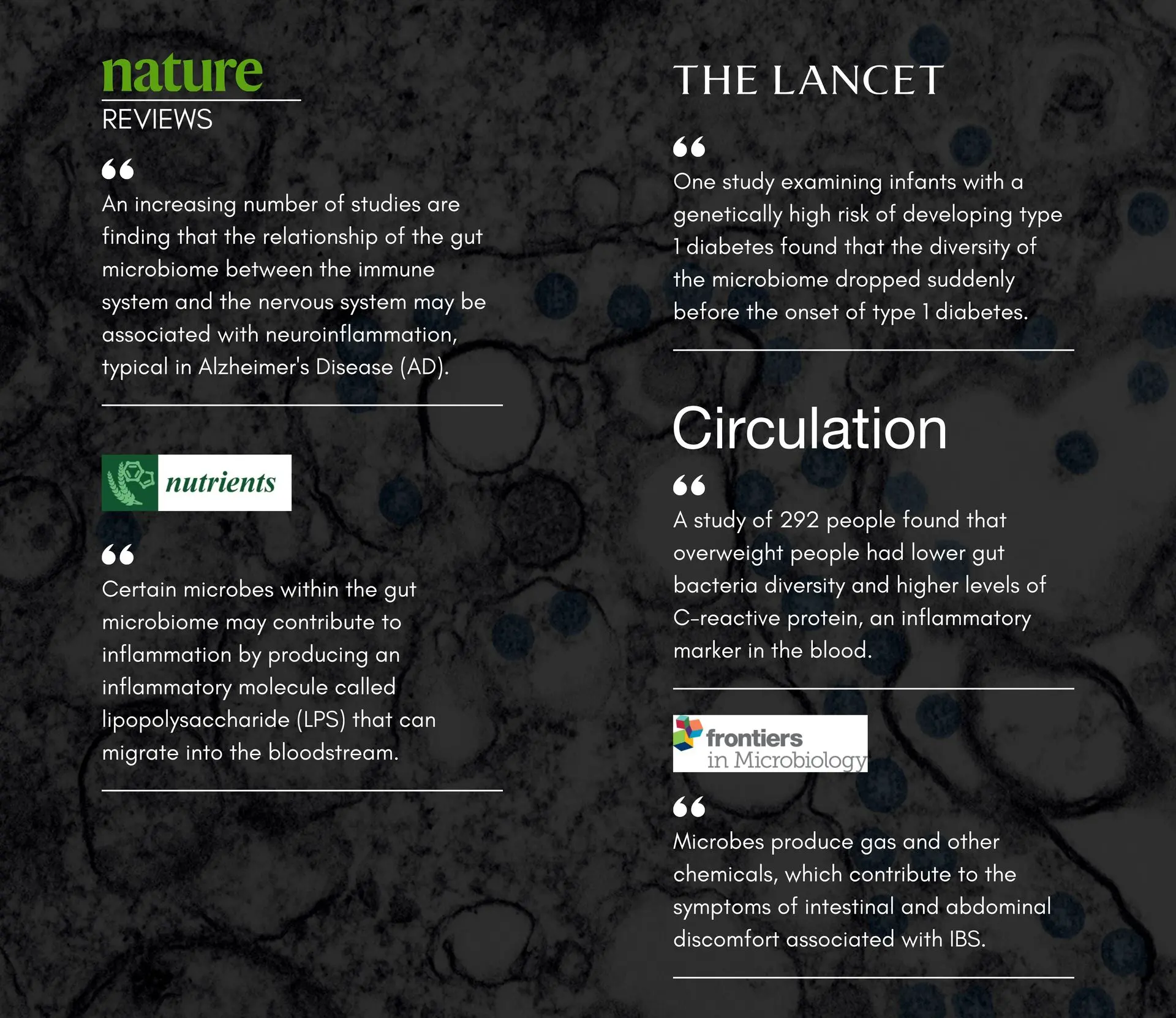 Gut Microbiome Your gut microbiome, the largest micro-ecosystem in your body, plays a symbiotic role in maintaining overall health.
